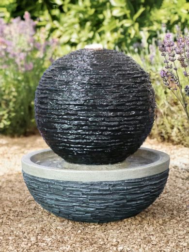 Johnstone Slate Effect 40cm Sphere Water Feature