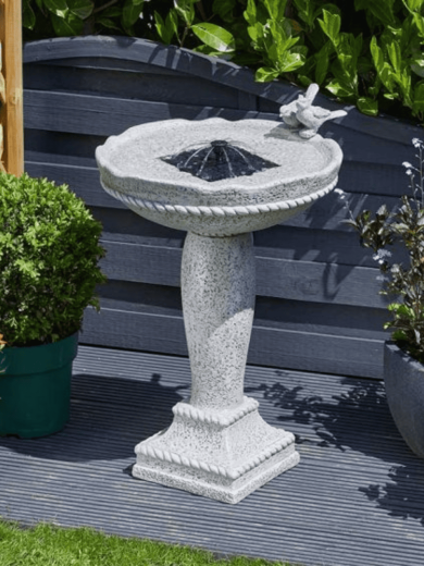 Solar Feathered Friends Fountain Water Feature