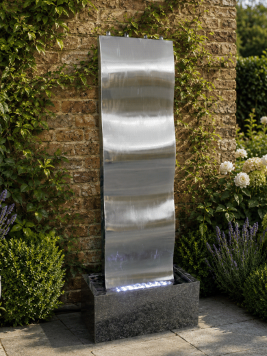 Naples Stainless Steel Wall Water Feature