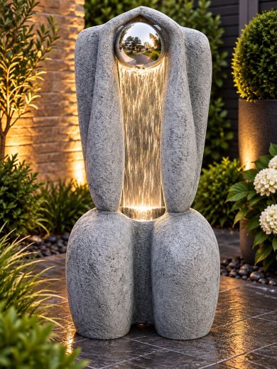 Granite Sitting Man Water Feature