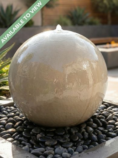 Eclipse Solar Grey Sandstone 60cm Sphere Water Feature