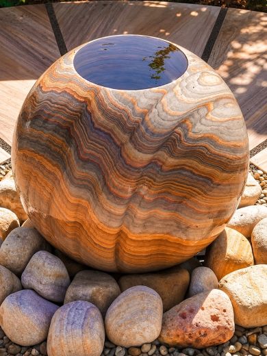 Lunari Rainbow Sandstone 50cm Infinity Sphere Water Feature