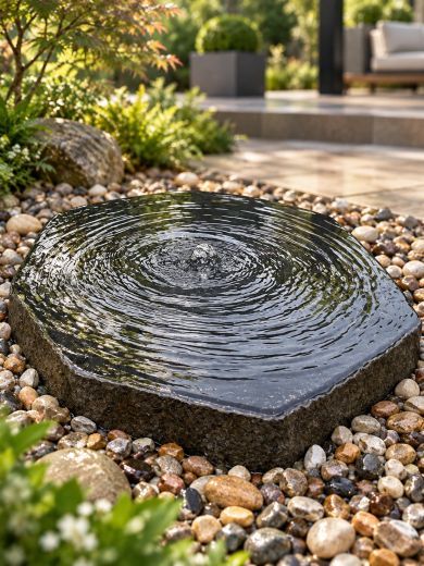 Miren Large Babbling Basalt Water Feature