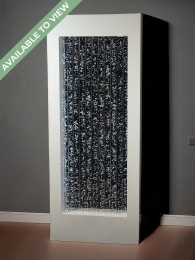 Large White Framed Bubble Wall with LED Lights