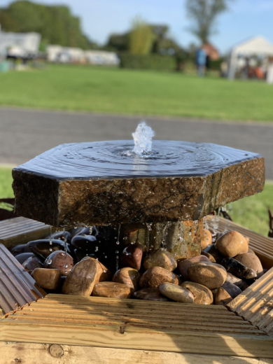 Miren Medium Basalt Slab and Plinth Water Feature