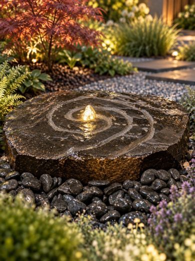 Miren Babbling Ripple Top Basalt Water Feature