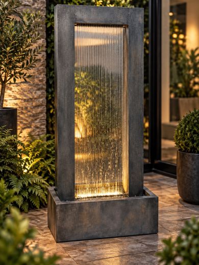 Novara Zinc Metal Water Feature