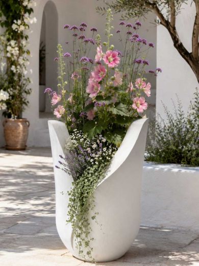 Petal Pot Sandstone Planter