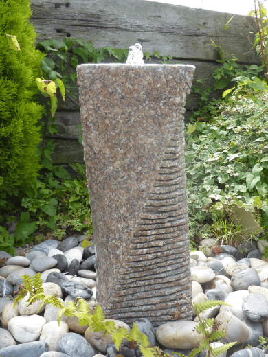 Malone Pink Granite 60cm Twist Water Feature
