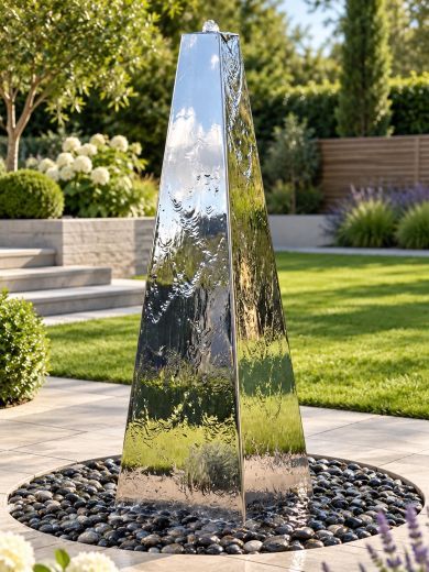 Tissino Steel 1.5m Pyramid Water Feature