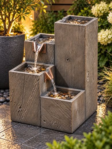 Solar Quad Water Feature