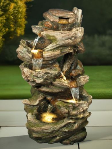 Large Six Fall Woodland Water Feature
