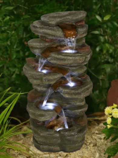 Solar Wellington Rock Falls Water Feature