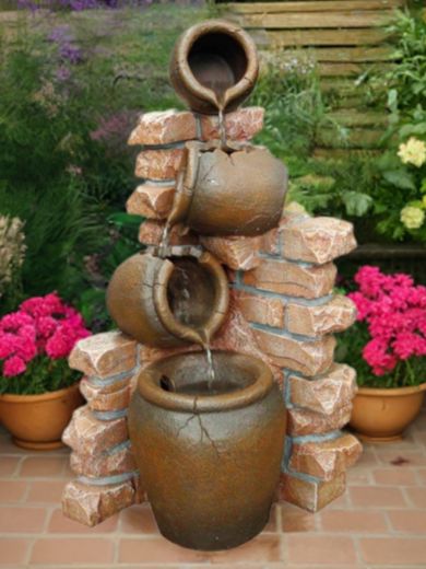 Solar Four Pots Water Feature