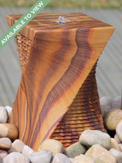 Malone Rainbow Sandstone 40cm Twist Column Water Feature 