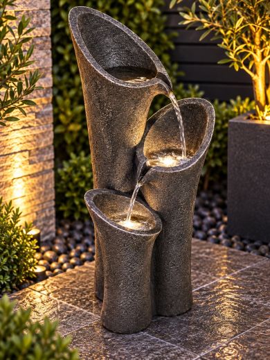 Solar Pouring Columns Water Feature