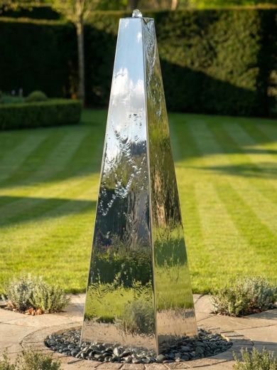 Tissino Steel 1.8m Pyramid Water Feature