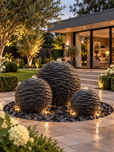 Monara Trio Slate Sphere Water Features
