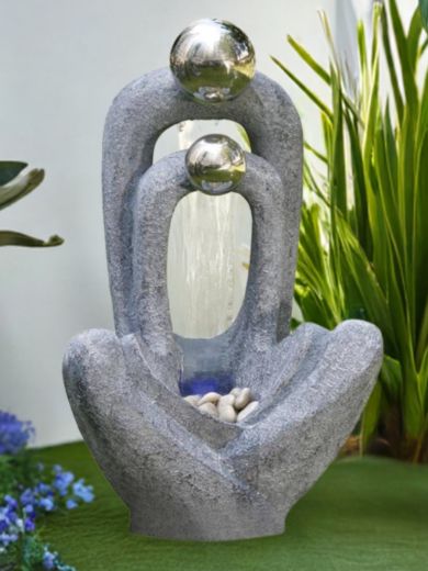 Meditating Couple Water Feature