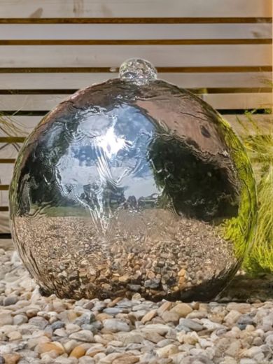 Algiers 30cm Steel Sphere Water Feature