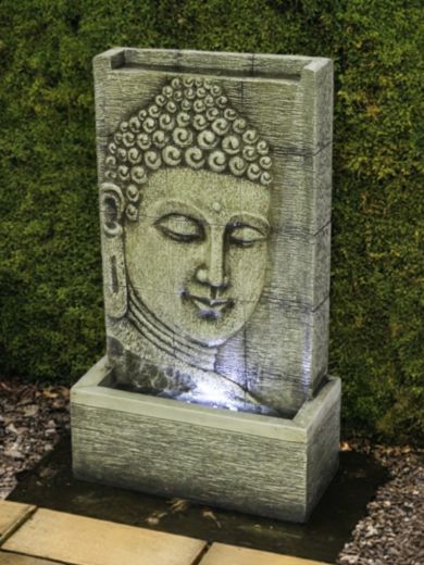 Light Grey Buddha Wall Water Feature