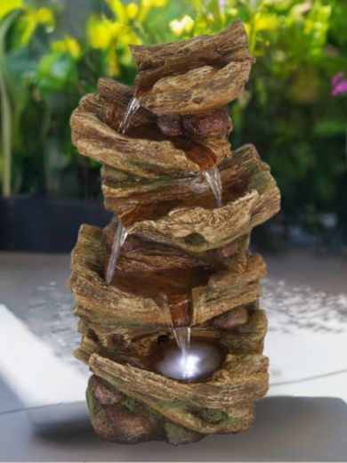 Solar Woodland Falls Water Feature 