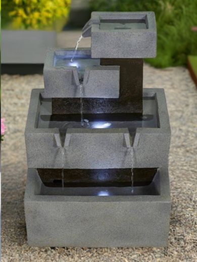 Solar Stacked Troughs Water Feature