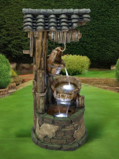 Rustic Wishing Well Water Feature