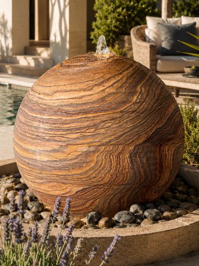 Lunari Rainbow Sandstone 90cm Sphere Water Feature
