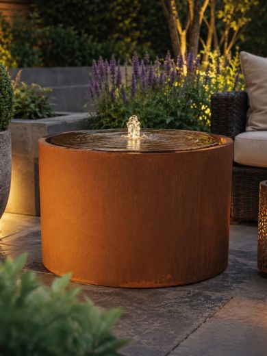Caldera Corten Steel Water Table 37cm Column
