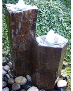 Caldera Basalt Duo Columns Water Feature Kit