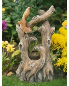 Squirrel on Branches Water Feature