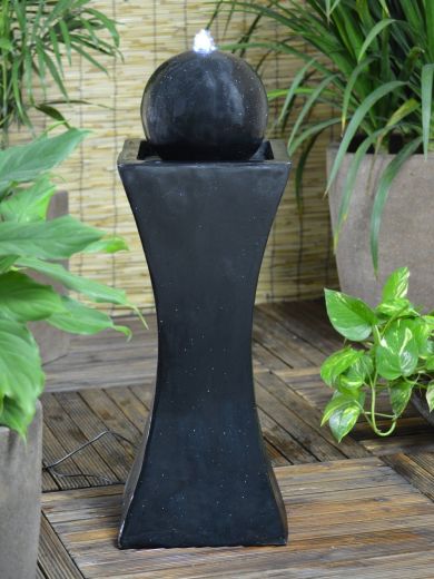 Orba Solar Black Water Feature