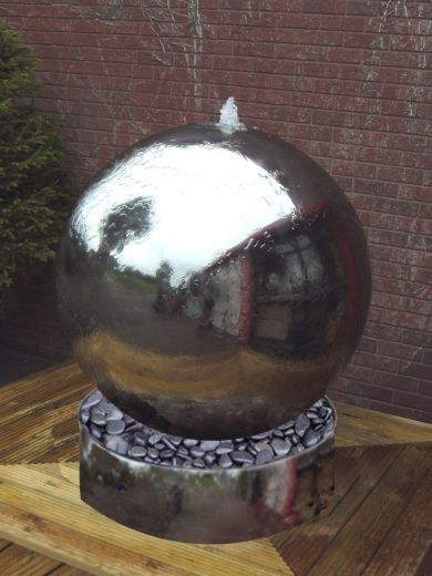 42cm Solar Stainless Steel Sphere with Base