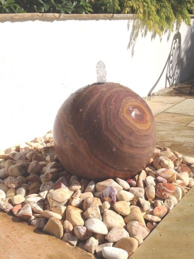 40cm Rainbow Sandstone Sphere Water Feature Kit