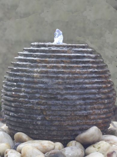 60cm Cascading Limestone Sphere