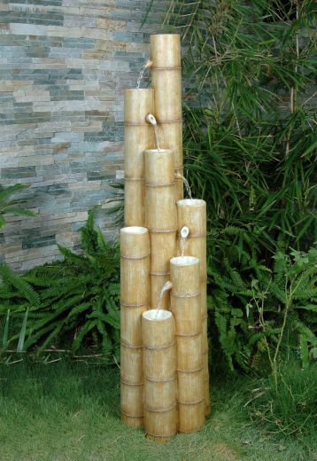 Large Bamboo Poles Water Feature