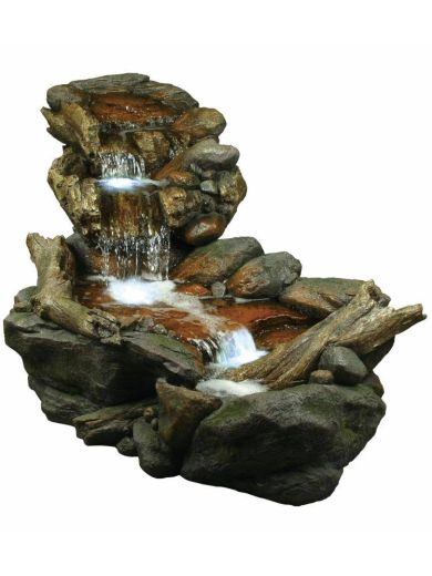 Large Boulder River Falls Water Feature
