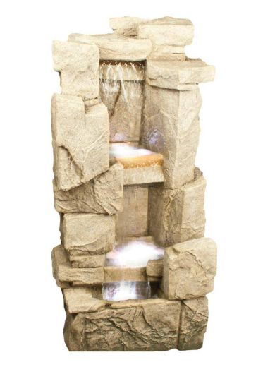 Carved Sandstone Rock Fall Water Feature