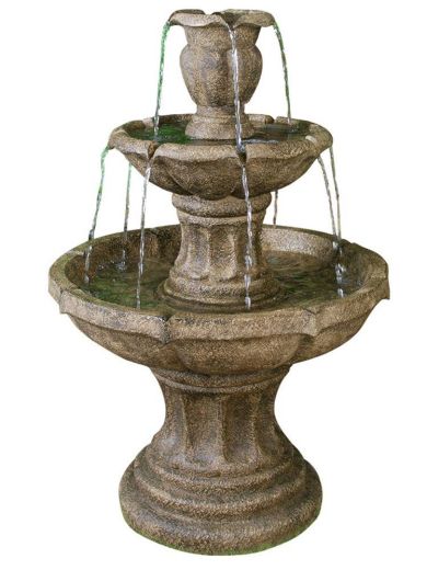 3 Tier Classic Stone Fountain Water Feature