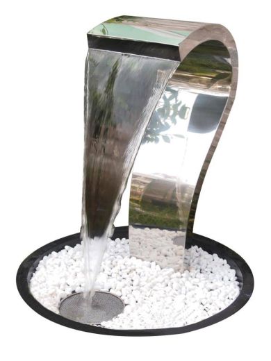 Tripoli Stainless Steel Water Feature by Aqua Creations