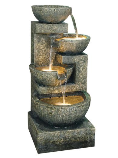 Large Granite Four Bowl Water Feature