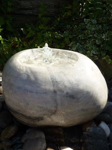 Grey Polished Marble Fountain