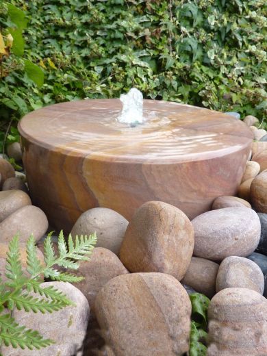 Large Rainbow Sandstone Mill Wheel Water Feature