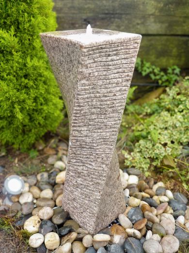 Malone Beige Granite 75cm Twist Water Feature