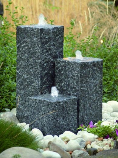 Three Granite Columns Water Feature