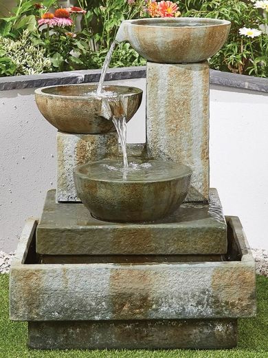 Patina Bowls Water Feature