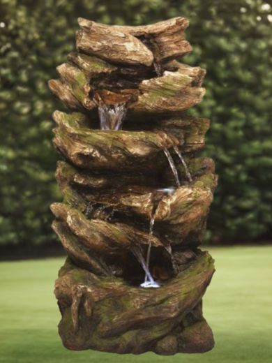 Multifall Woodland Water Feature with LED Lights by Aqua Creations