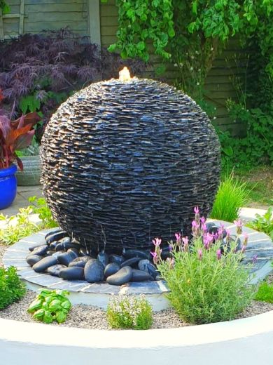 Monara Slate 60cm Cascading Sphere Water Feature Kit