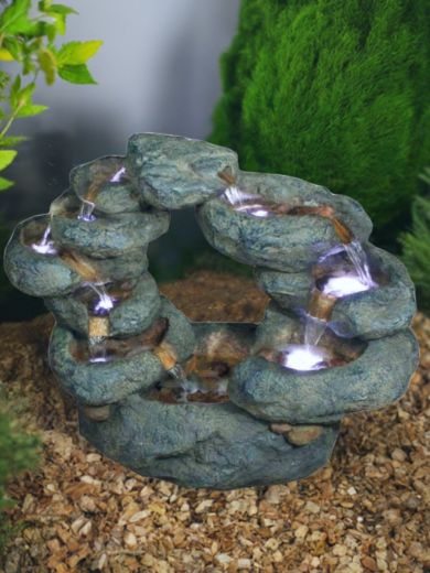 10 Fall Oval Rock Water Feature